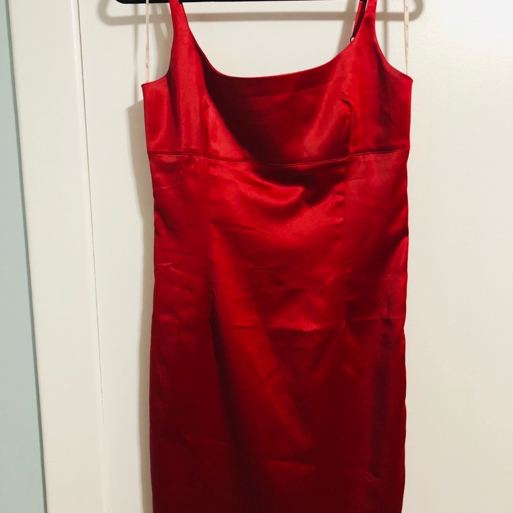 Red Satin Dress